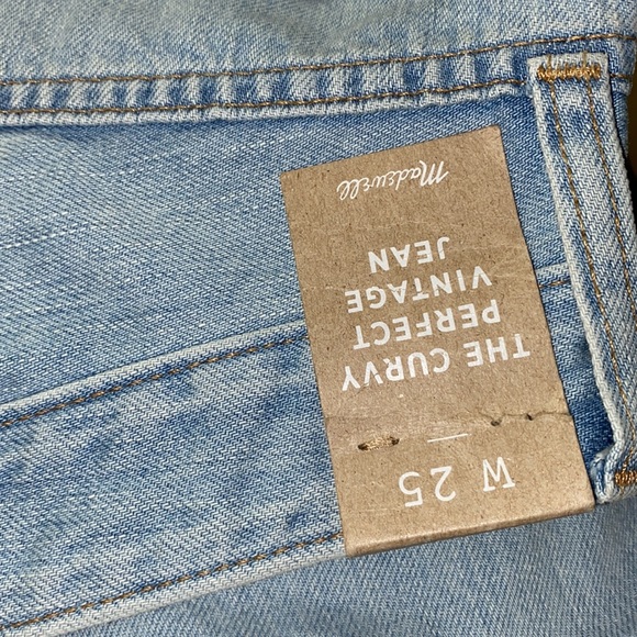 NWT Madewell The Curvy Perfect Vintage Jean in Fitzgerald Wash - Picture 9 of 9